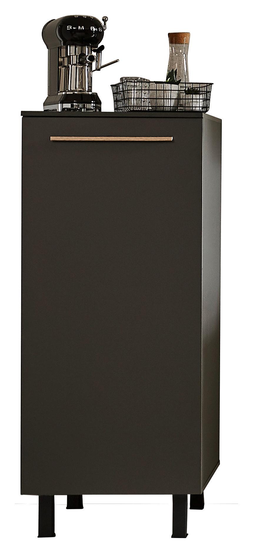 Omara Za Vgradnjo Hladilnika Bilberry, Antracit - bela/hrast sonoma, Design, umetna masa/leseni material (60/139/60cm) - Carryhome