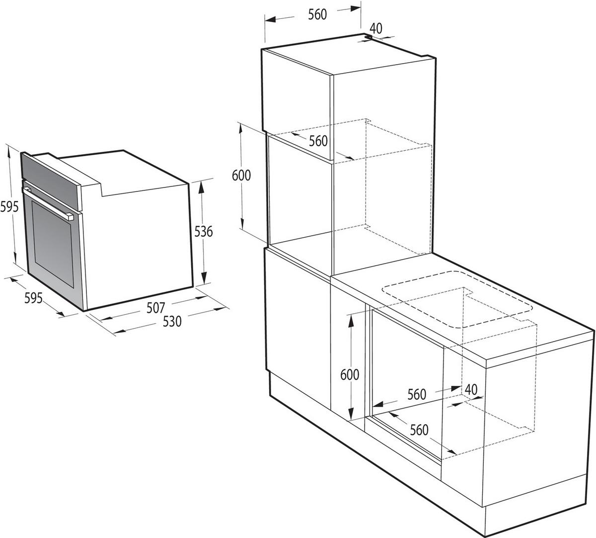 Beépíthető Sütő Bo671703ax - nemesacélszínű, Trend, fém (59,5/59,5/53cm) - Gorenje