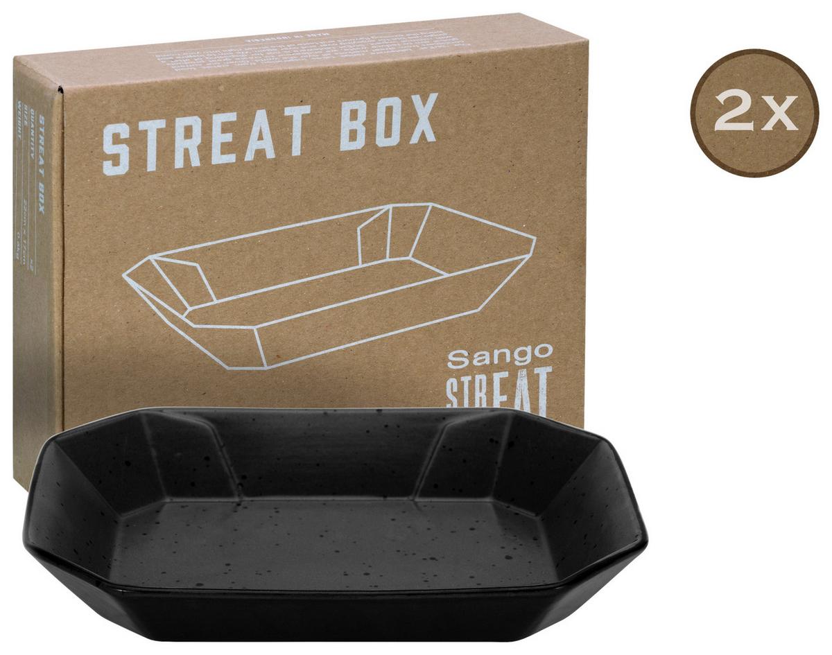 Set Posod Street Box, 2-Delni - črna, Basics, keramika (22/17cm) - Creatable