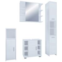 Badezimmer Zalo 4-tlg. ca. 120 cm Weiß - Weiß, MODERN, Holzwerkstoff (120cm) - MID.YOU