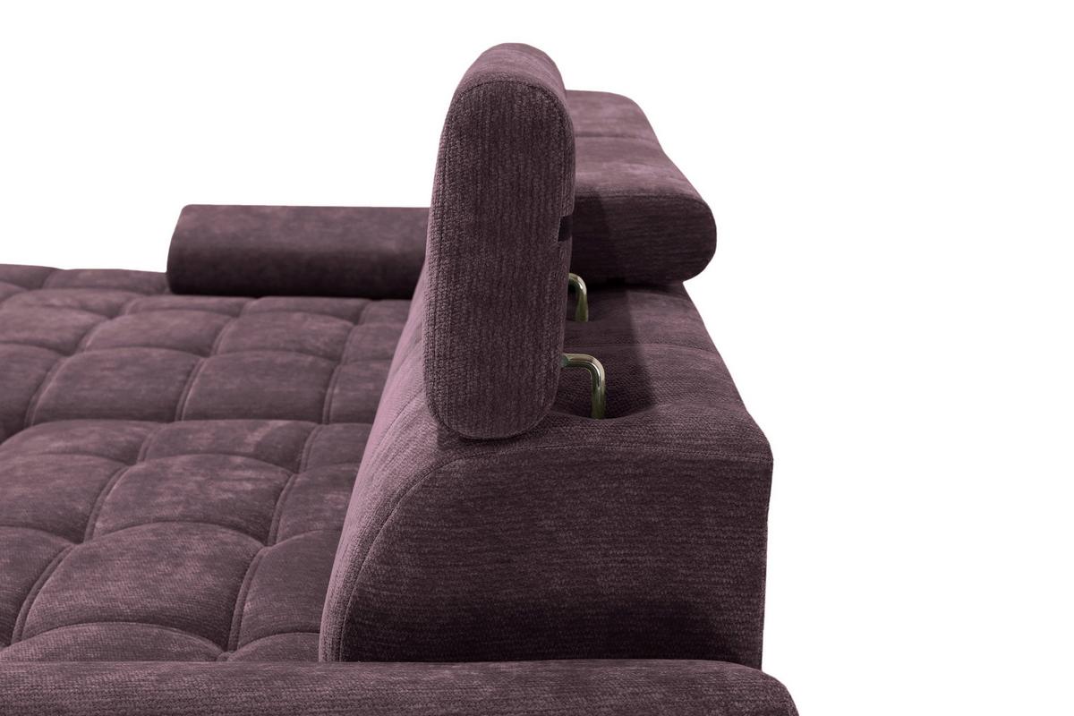 Kutna Garnitura Vegas - boje kupine/crna, Design, drvo/tekstil (173/294cm) - Modern Living