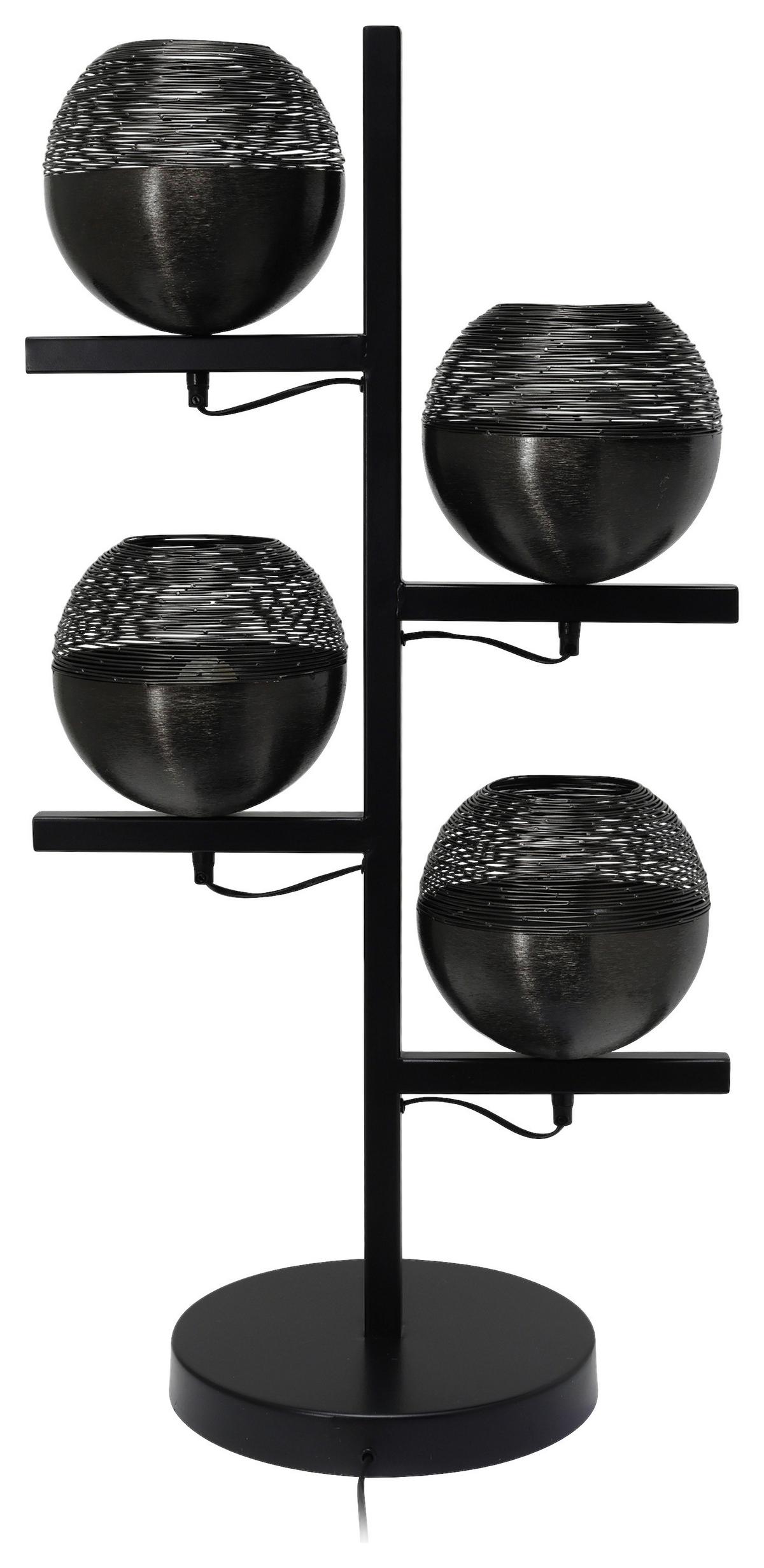Stehleuchte Eclipse 125 Schwarz - Schwarz, Basics, Metall (31/39/92cm) - Kayoom