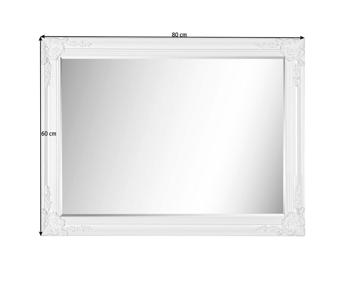 LUSTRO ŚCIENNE CORFU - biały, Lifestyle, drewno (60/80/3,3cm) - Carryhome