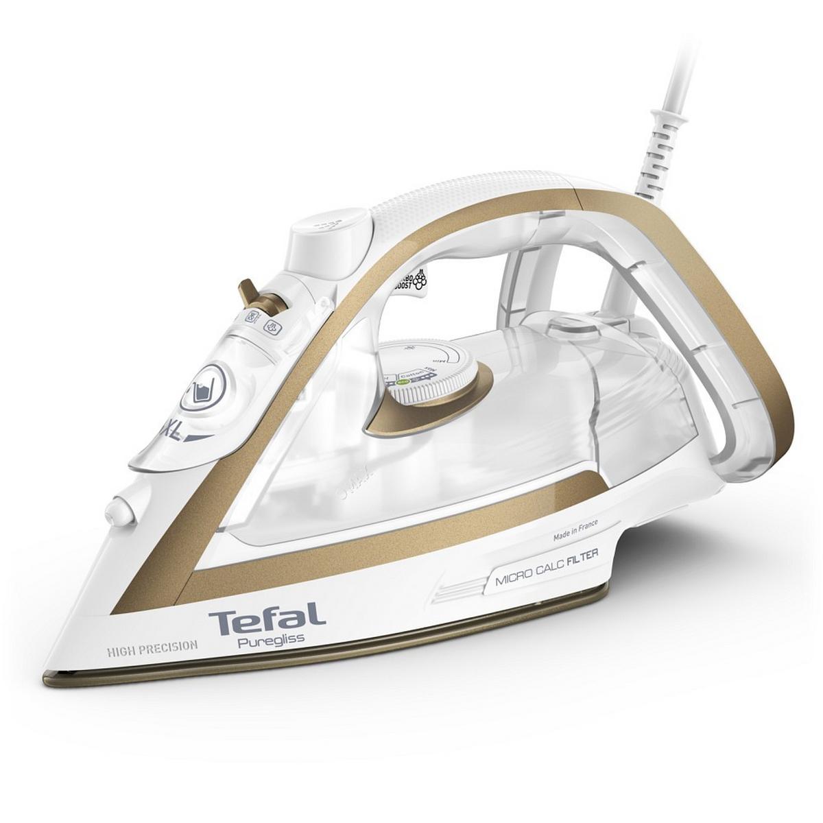 ŻELAZKO PAROWE FV8042 TEFAL - biały/jasnoniebieski, Basics (34/14/18cm) - Tefal