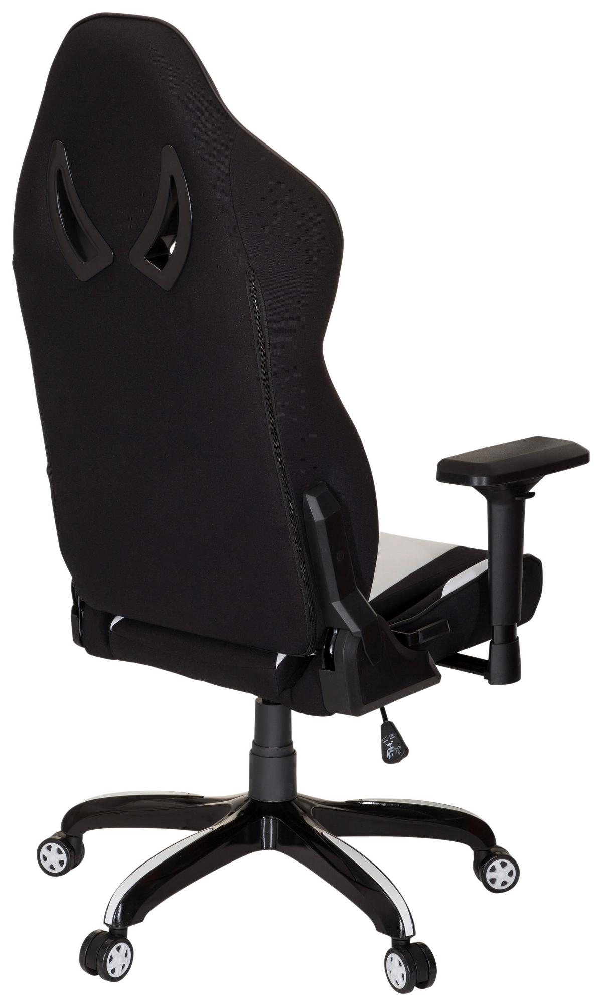 Gaming Stol Promoter Ii, Črna, Bela - črna/bela, Moderno, umetna masa/tekstil (74/133/67cm) - MID.YOU