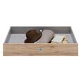 Bettschubkasten in Weiß/Eiche - Eichefarben/Weiß, Holz/Holzwerkstoff (100/16/60cm) - MODERN LIVING
