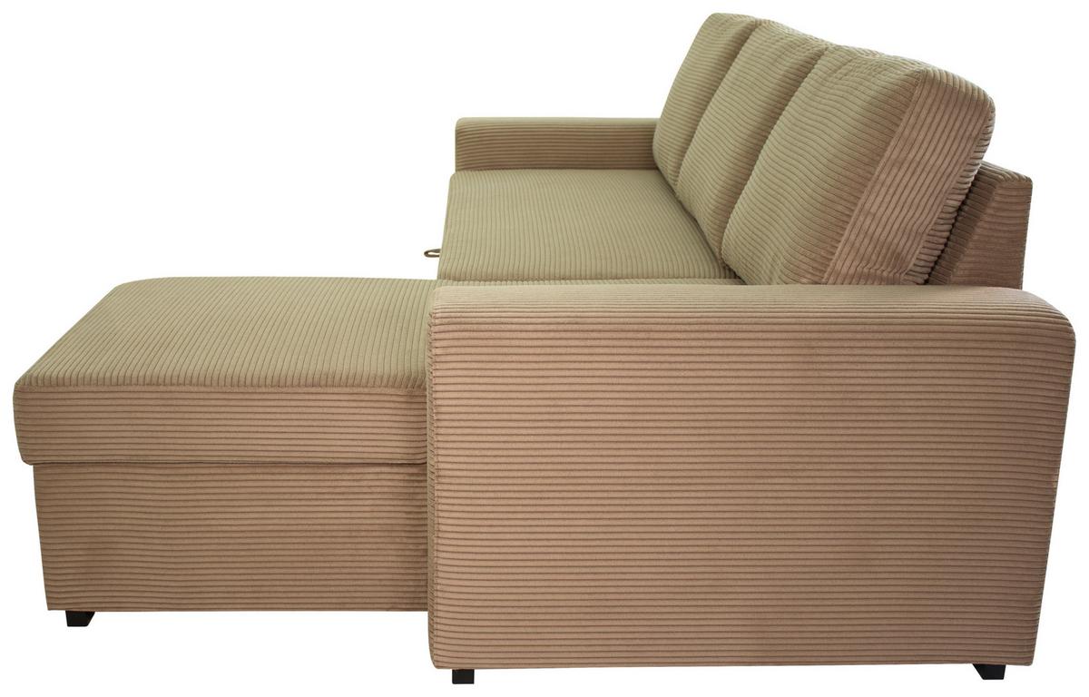 Sedežna Garnitura Tara, Svetlo Rjava, Ležišče, Predal - Moderno, tekstil (245/87/158cm) - Mömax