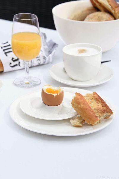 FILIŻANKA I SPODEK-CAPPUCCINO 1929013 - biały, Basics, ceramika (0.25l) - ASA