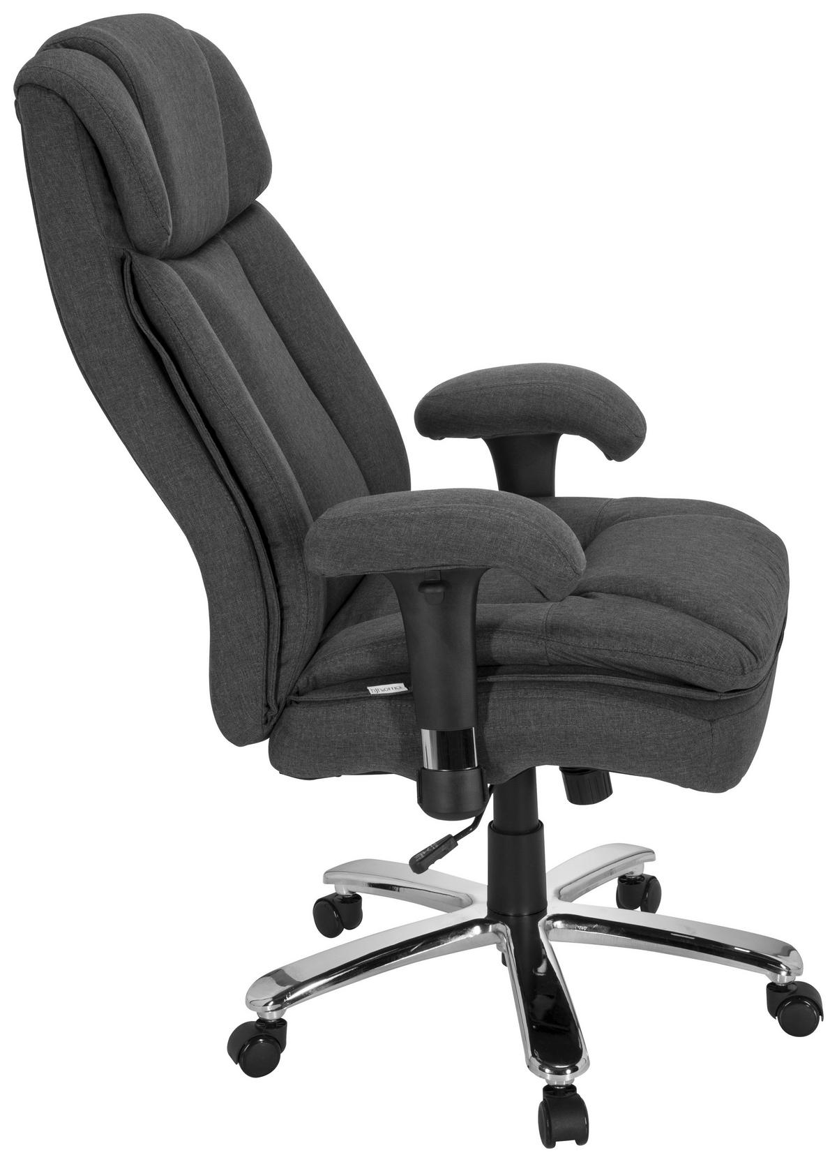 Pisarniški Stol Builder Xxl I, Temno Siva - srebrne barve/temno siva, Moderno, kovina/umetna masa (76/123/81cm) - MID.YOU