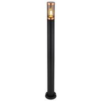 Außenleuchte Boston max. 23 Watt - Schwarz/Grau, Design, Kunststoff/Metall (12,7/110cm) - Globo