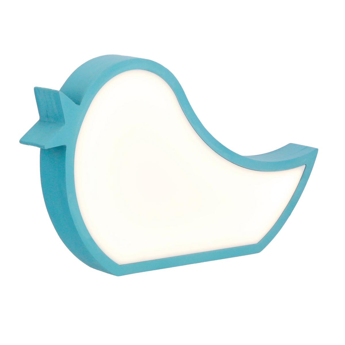 Dječja Stolna Svjetiljka Bird - svijetlo plava, Basics, drvni materijal/plastika (33.5/3.5/19.5cm)