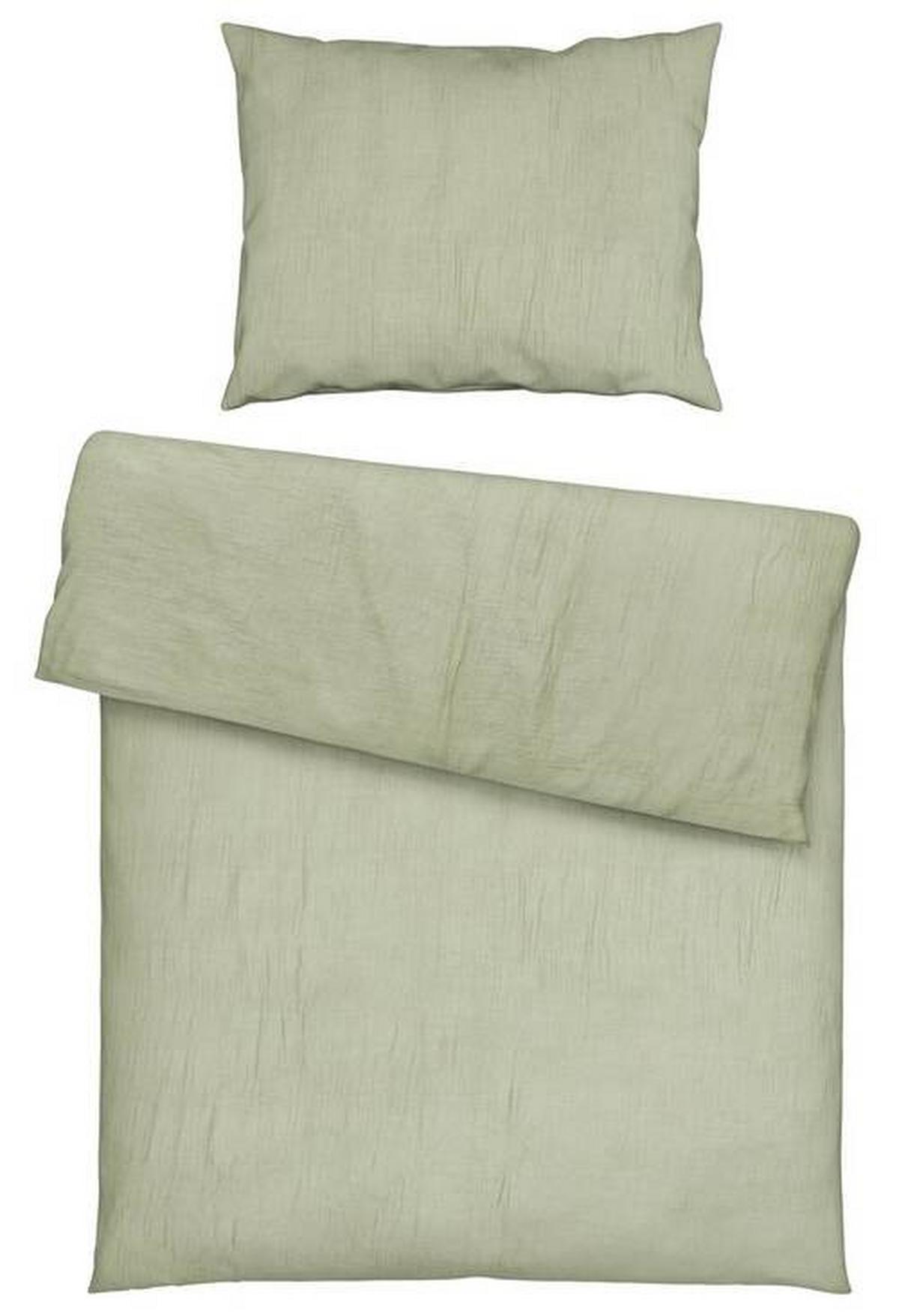 Lenjerie de pat Melania, cca. 140x200/50x70 cm - gri, Lifestyle, textil (140/200cm) - Mömax