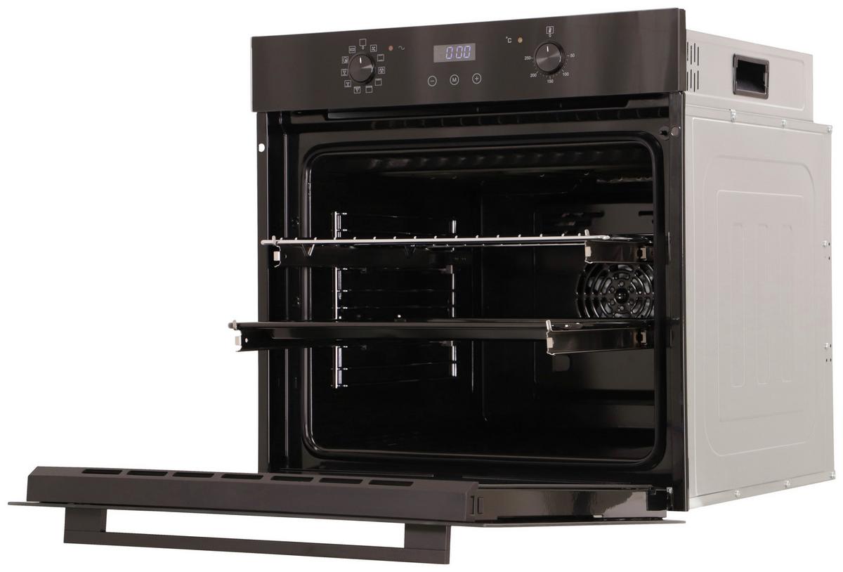 Einbaubackofen Julius AB701-19 Schwarz - Schwarz, Basics, Glas/Kunststoff (59,5/59,5/57,5cm) - Respekta