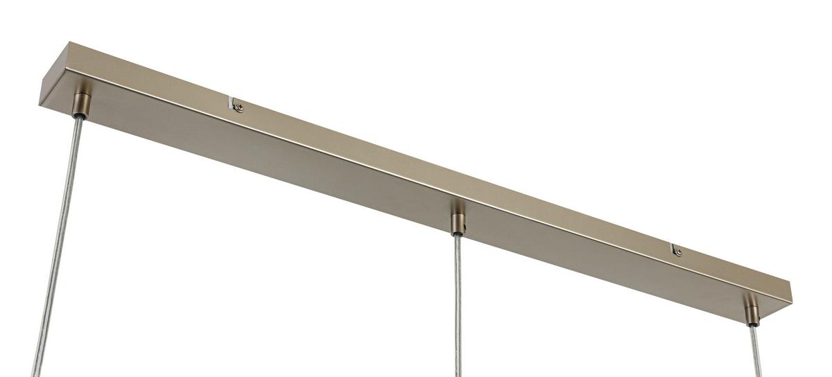 Hängeleuchte Reni Champagnerfarben max.120 Watt - Champagner/Transparent, MODERN, Glas/Kunststoff (86/18/120cm)