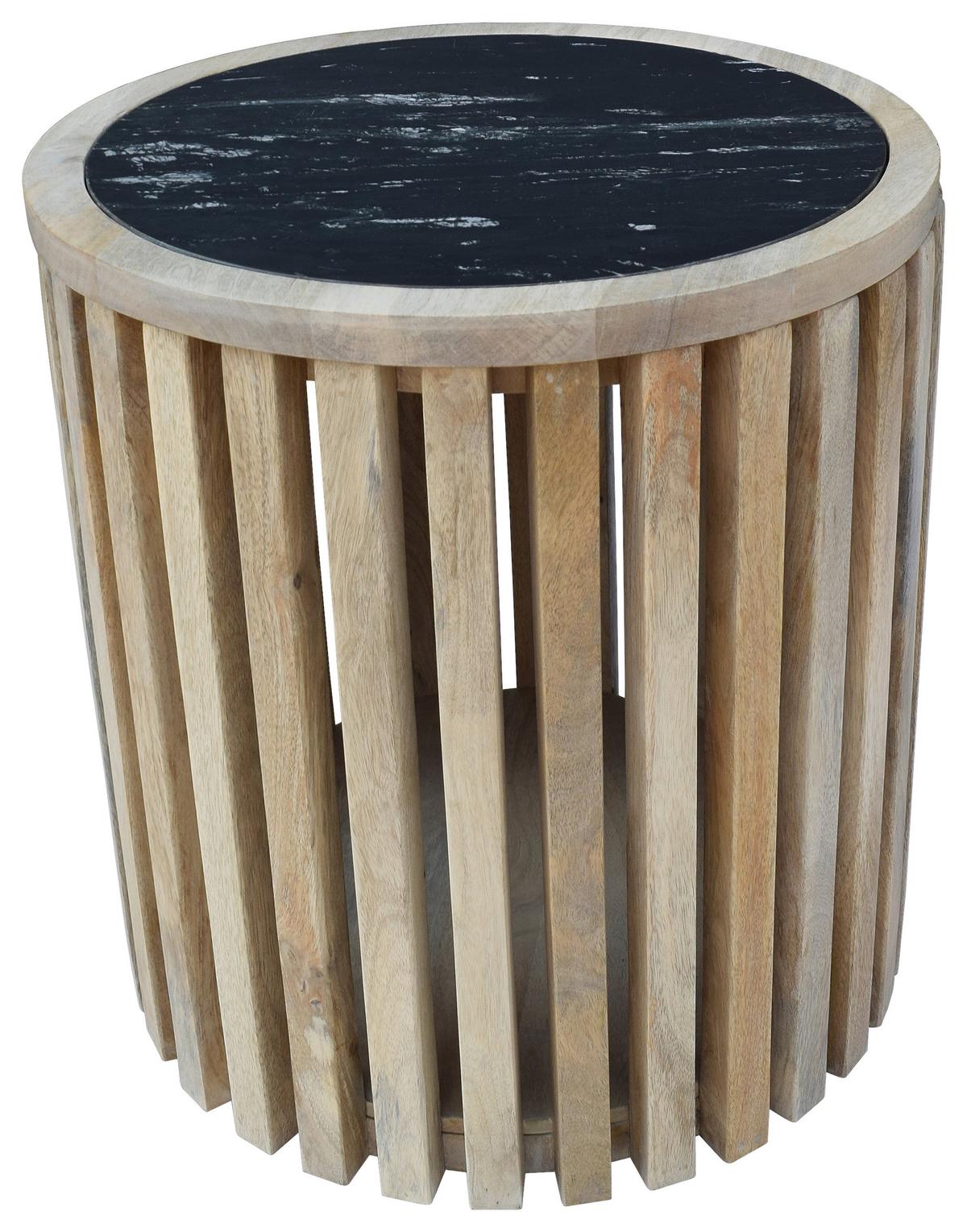 Măsuță de cafea SWAY -TREND- - culoare natur/negru, Modern, lemn/metal (45/50/45cm) - Premium Living