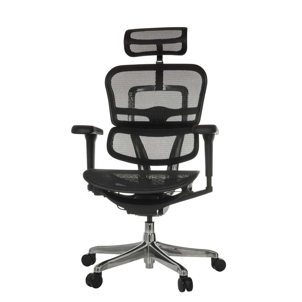 Drehstuhl Ergohuman Ultra Gen2 Schwarz - Silberfarben/Schwarz, MODERN, Kunststoff/Textil (65/132/60cm) - MID.YOU