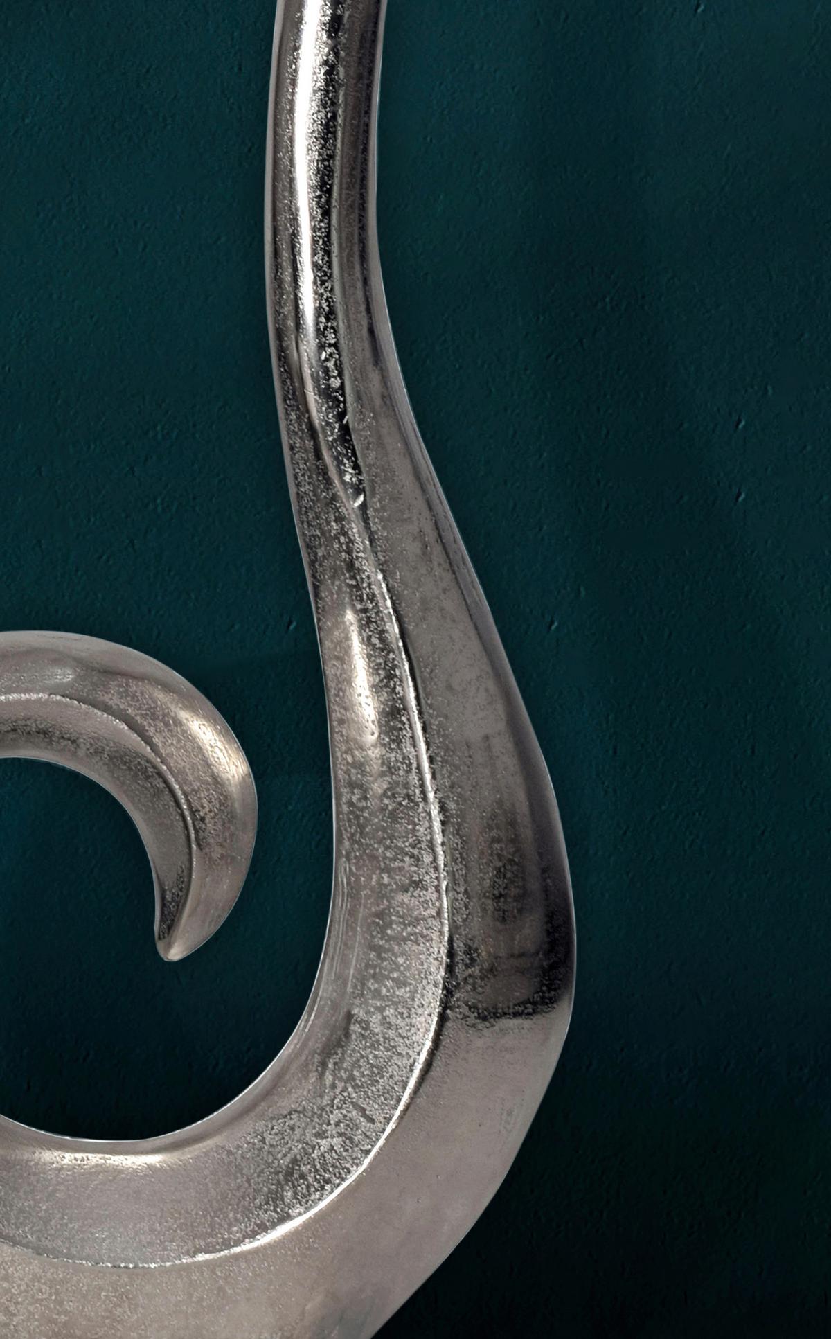 DEKOVASE DEKOVASE SPIRALE SILBER - Silberfarben, Design, Metall (26/47/8cm) - Livetastic