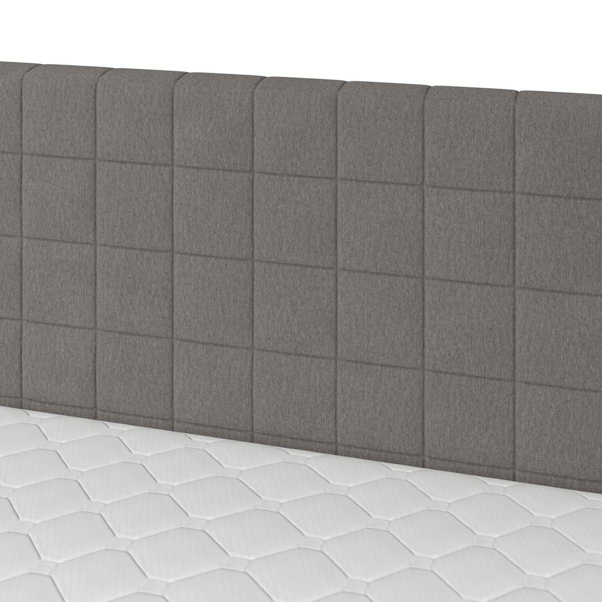 Postelja Boxspring Olivia, Siva, 180x200 - siva/barve hrasta, Moderno, tekstil/les (180/200cm) - Bessagi Home