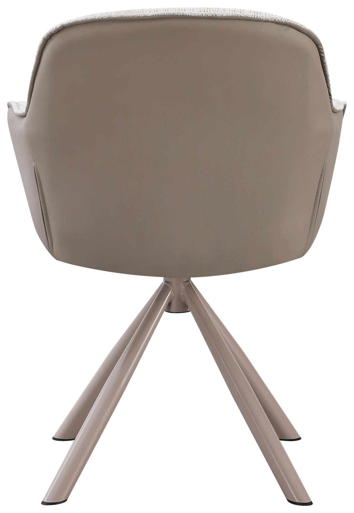 Naslanjač Eileen, Bež, Siva - siva/bež, Moderno, kovina/tekstil (62/85/61cm) - Mömax