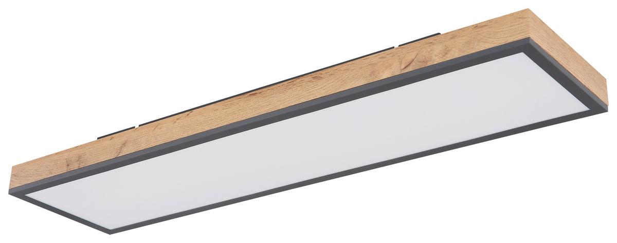 Deckenleuchte Doro in Graphitfarben max. 24Watt - Opal/Graphitfarben, Basics, Kunststoff/Metall (80/20cm) - Globo
