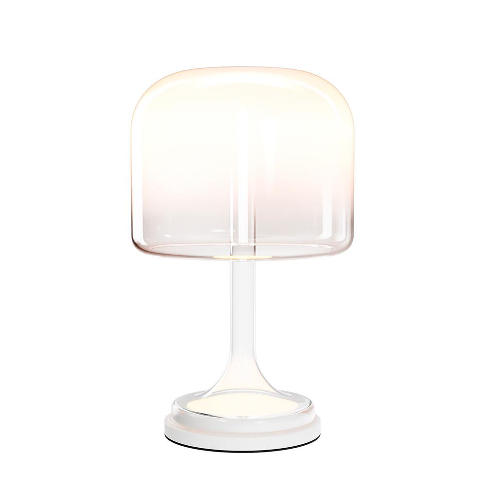 LAMPA STOŁOWA LED MOD286TL-L18W3K SPIRITO - biały wysoki połysk, Design, metal/szkło (26/42cm) - MAYTONI