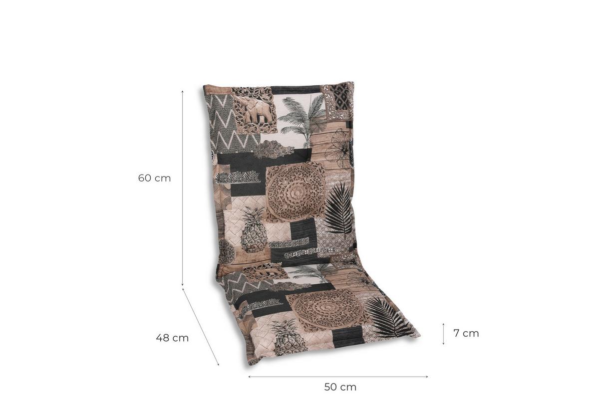 Sesselauflagenset Beige, 6-teilig - Beige, Basics, Textil (50/7/110cm)