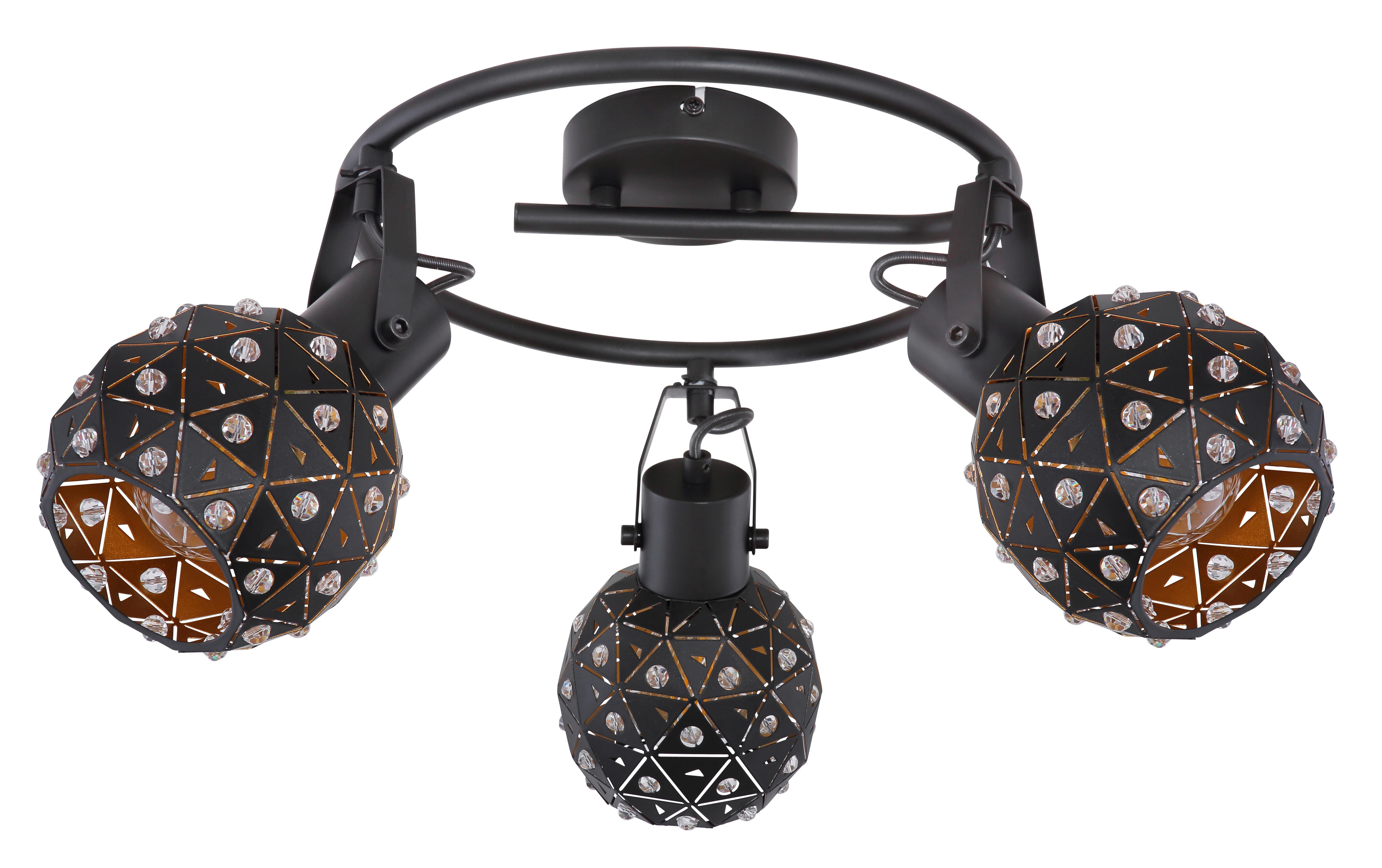 Reflektor Jodie - zlate barve/črna, Basics, kovina/steklo (26/29cm) - Globo