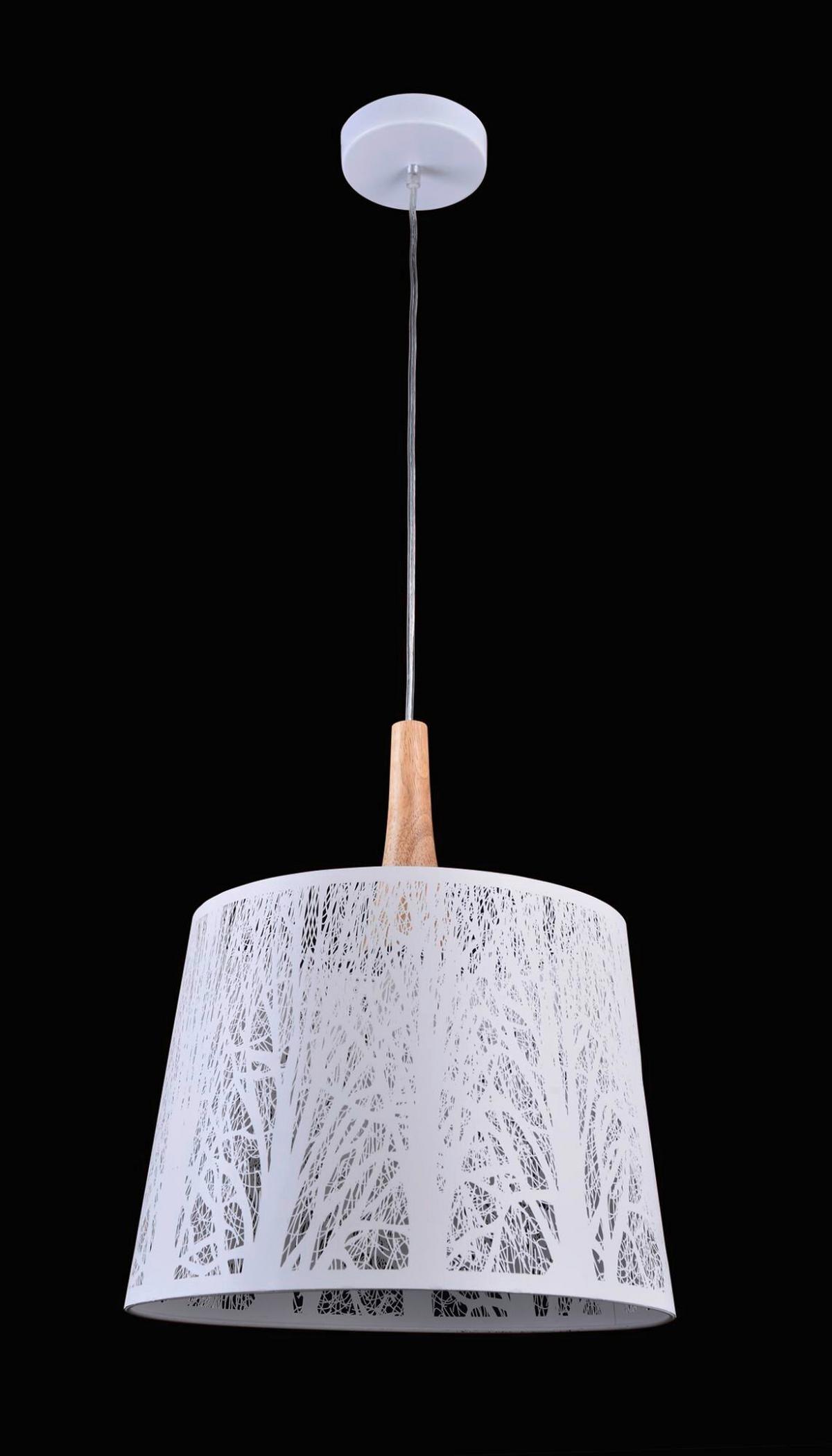 Pendelleuchte Lantern Weiß max. 60 Watt - Weiss, Trend, Holz/Metall (35/40cm) - MAYTONI