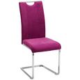 Schwingstuhl Lila - Chromfarben/Lila (42/58/104cm) - Mömax modern living