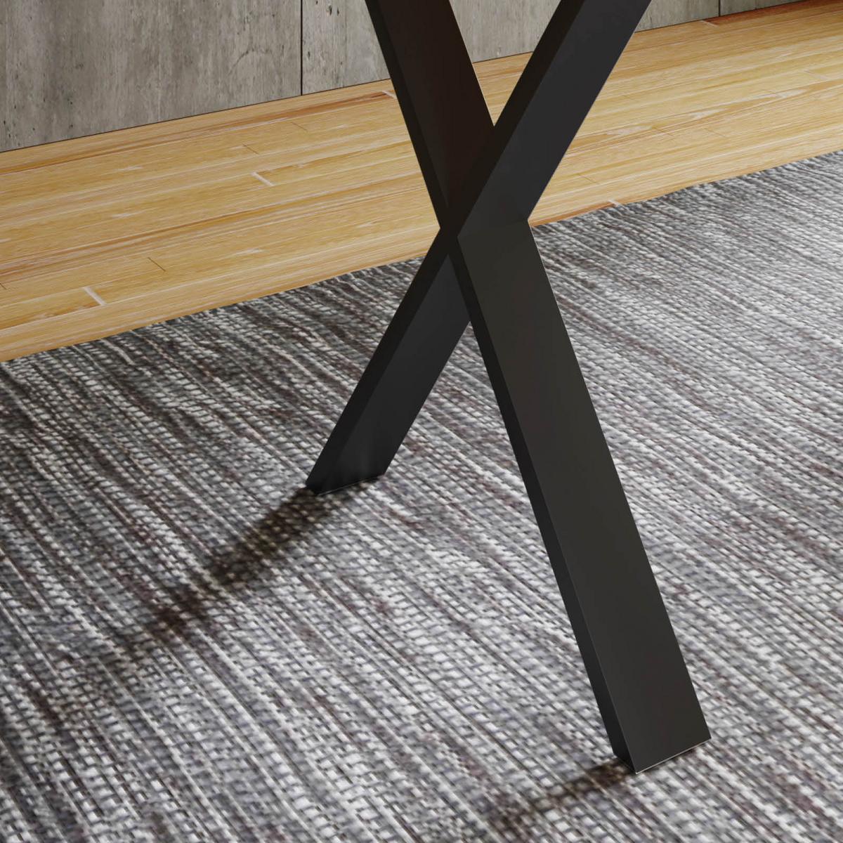 Jedilna Miza Xona, Hrast, Črna - črna/hrast sonoma, Basics, leseni material (80/80/76cm) - MID.YOU