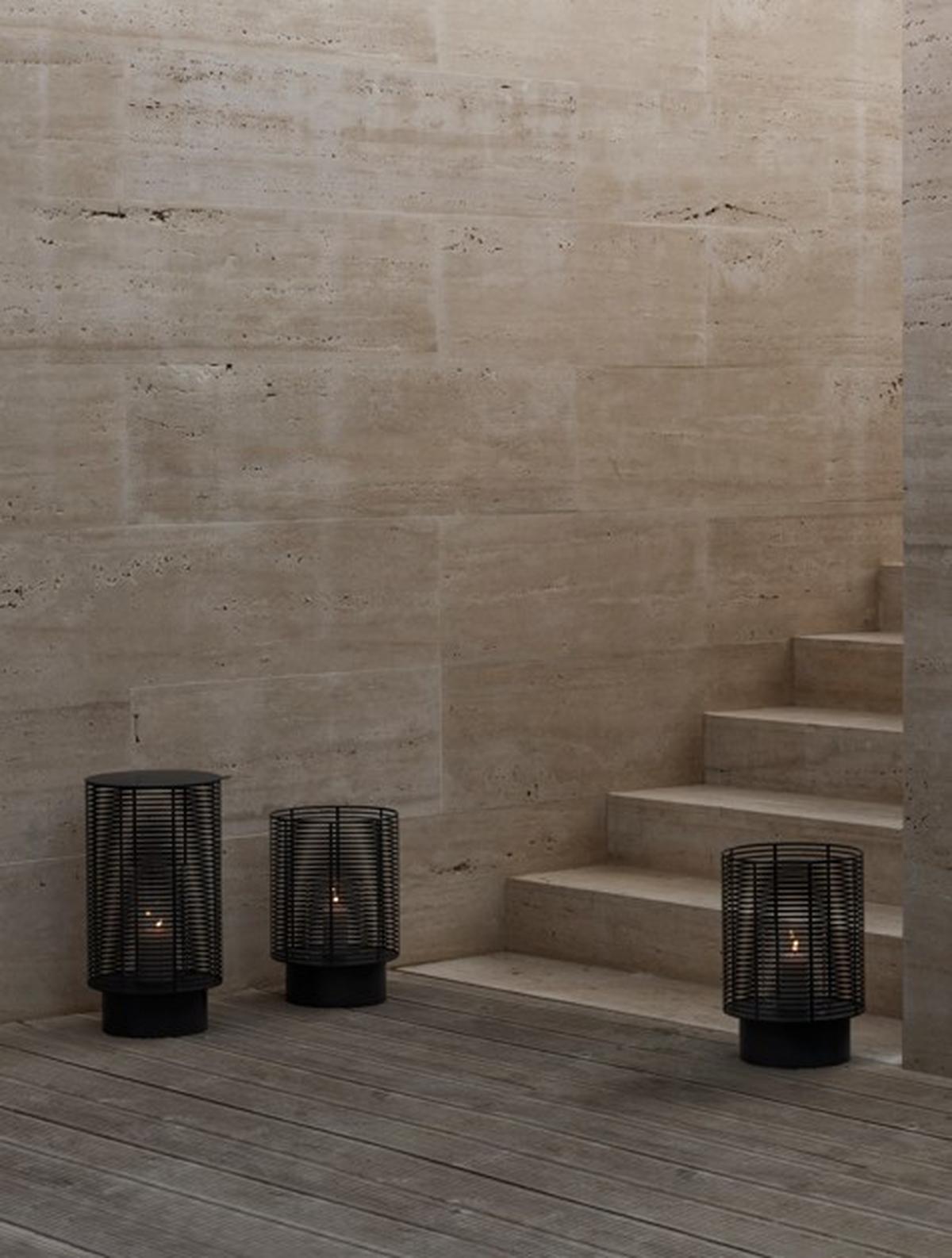 LATARNIA OLEA BLOMUS - ciemnoszary, Basics, metal (26/37,5cm) - Blomus