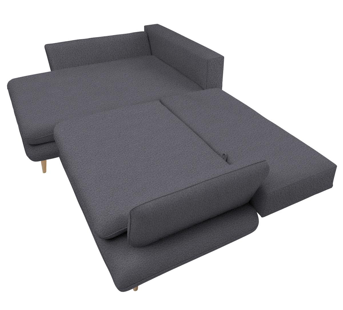 Kutna Garnitura Monte - tamno plava/prirodne boje, Romantično / ladanjski, tekstil/drvo (181/283cm) - Premium Living