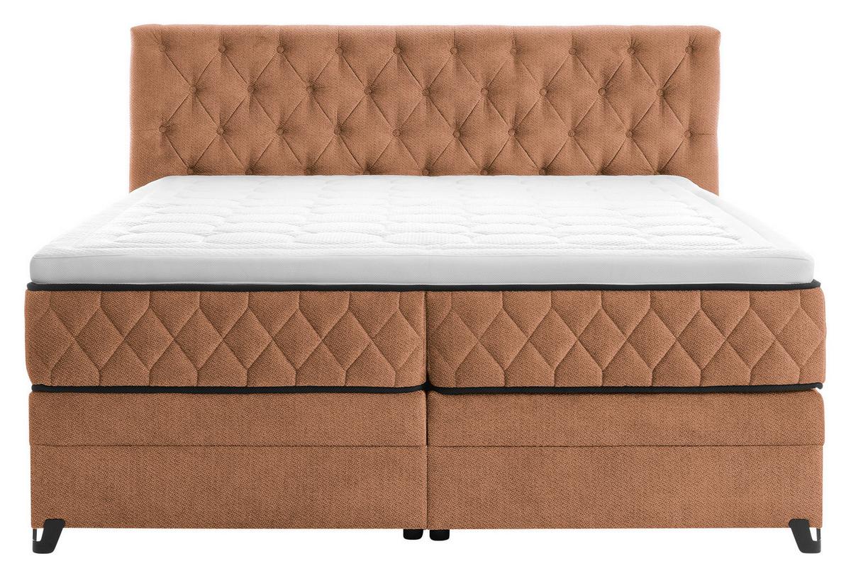 Boxspring Krevet Carmen - boje lješnjaka, Konvencionalno, drvni materijal/drvo (180/200cm) - Modern Living