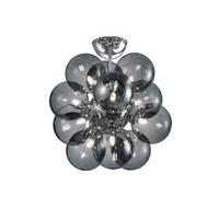 Mennyezeti Lámpa Alicia - krómszínű/szürke, Design, üveg/fém (45/46,5cm) - Trio Leuchten