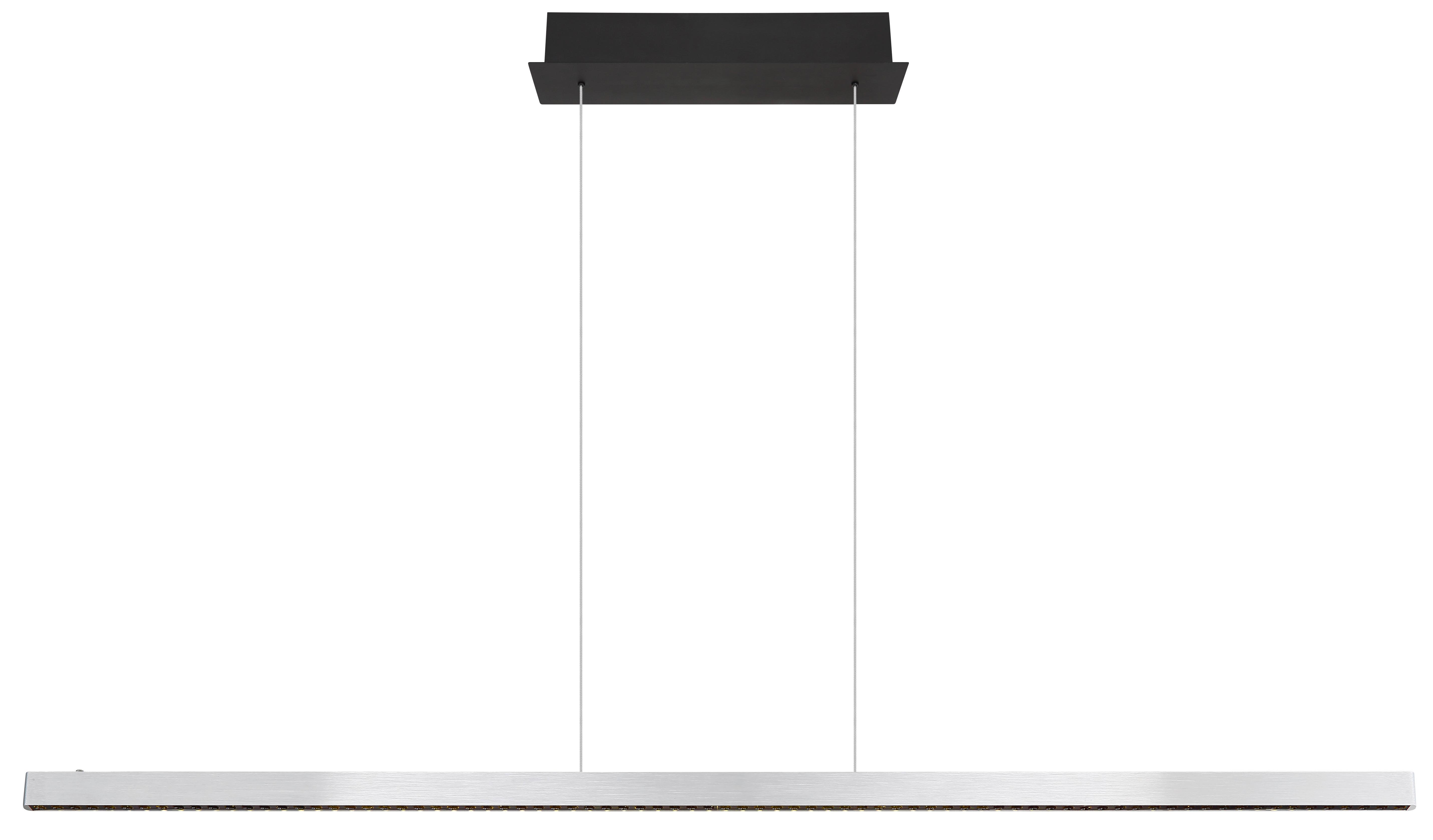 Viseča Led-svetilka 17013h1 - črna/prosojno, Design, kovina/umetna masa (150/9/120cm) - Globo