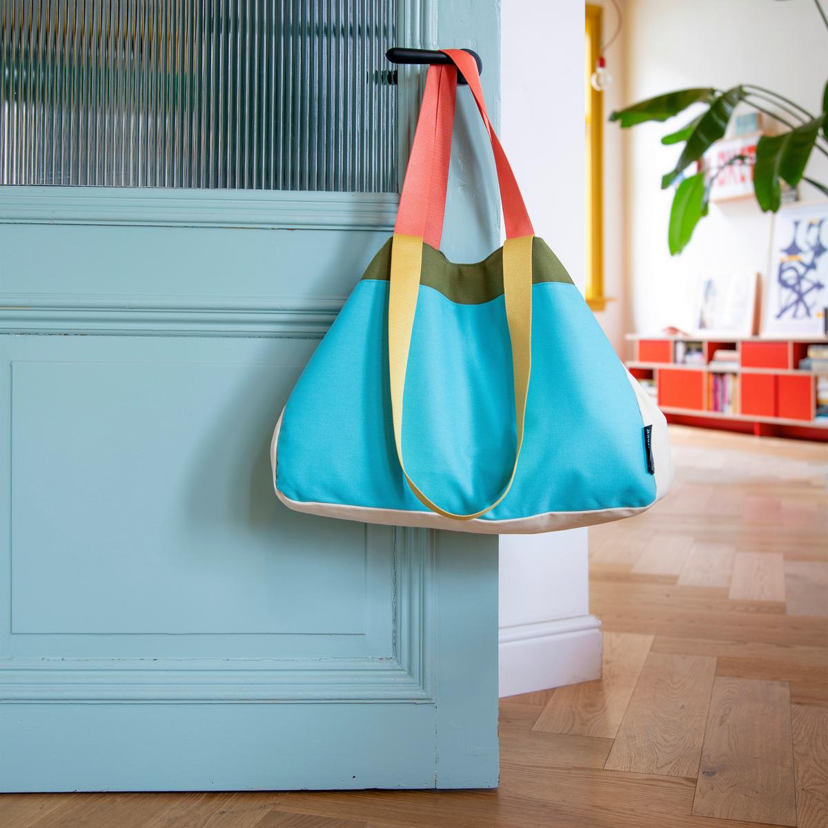 TORBA SHOPPER CT02_CANVAS TASCHE LUCA - jasnoniebieski, Basics, tkanina (50/16/36cm)