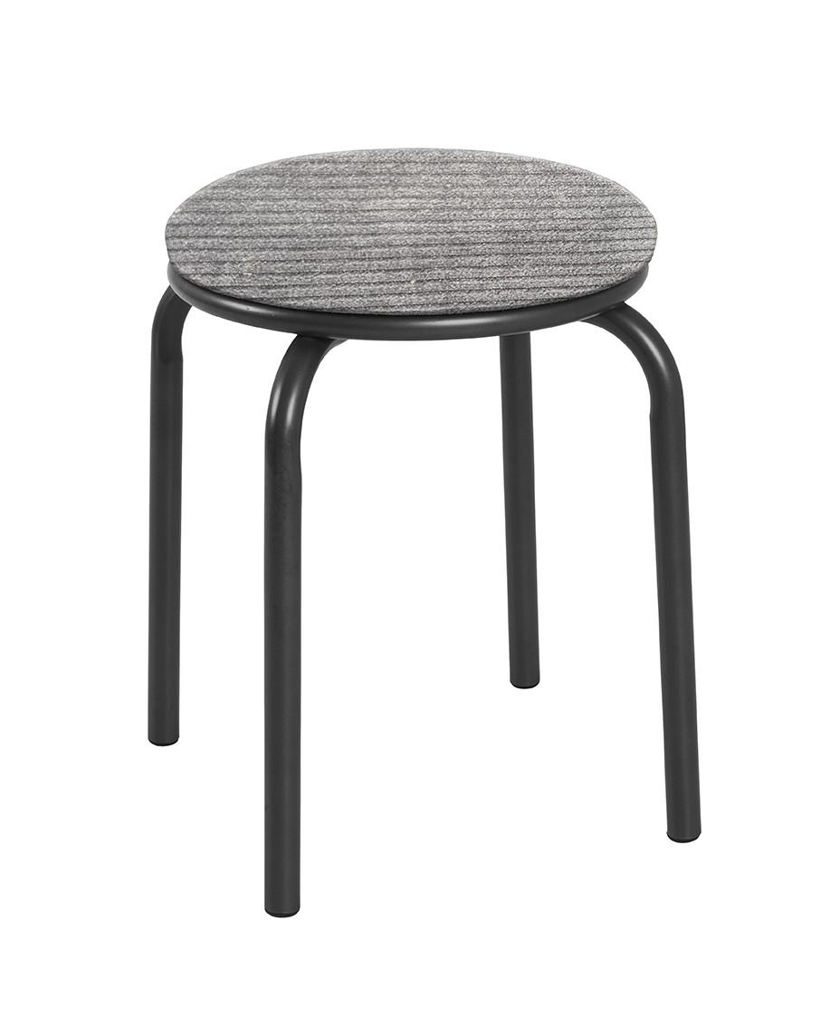 Stolček Pino, Temno Siva, Črna - temno siva/črna, Moderno, kovina/tekstil (45/46/45cm) - Mömax