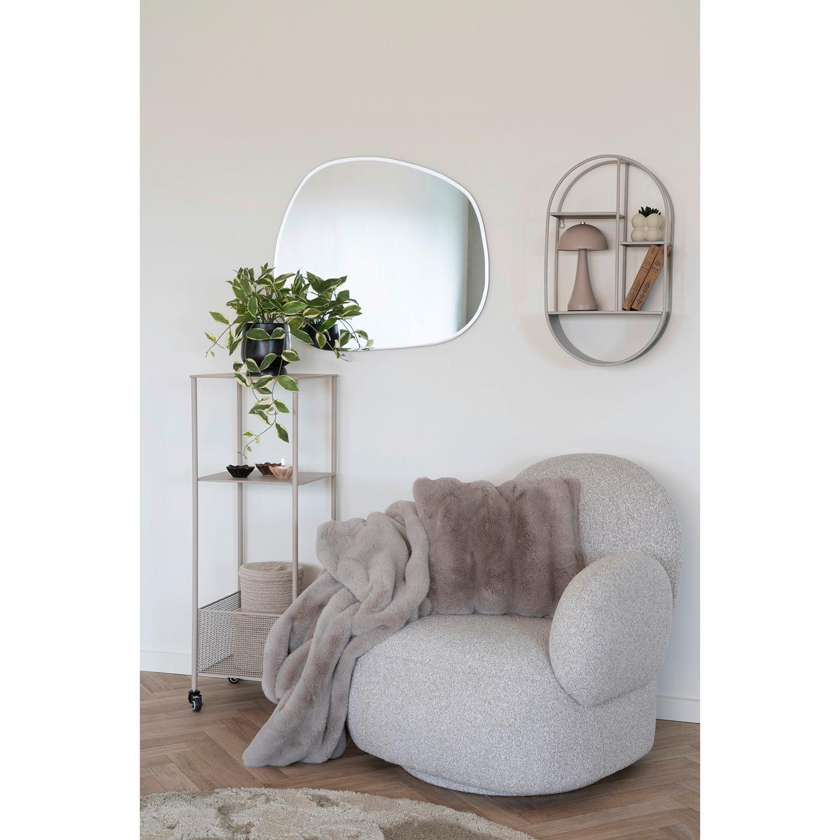 Wandregal Feira Wall Shelf Grau - Grau, Design, Metall (35/60/15cm)