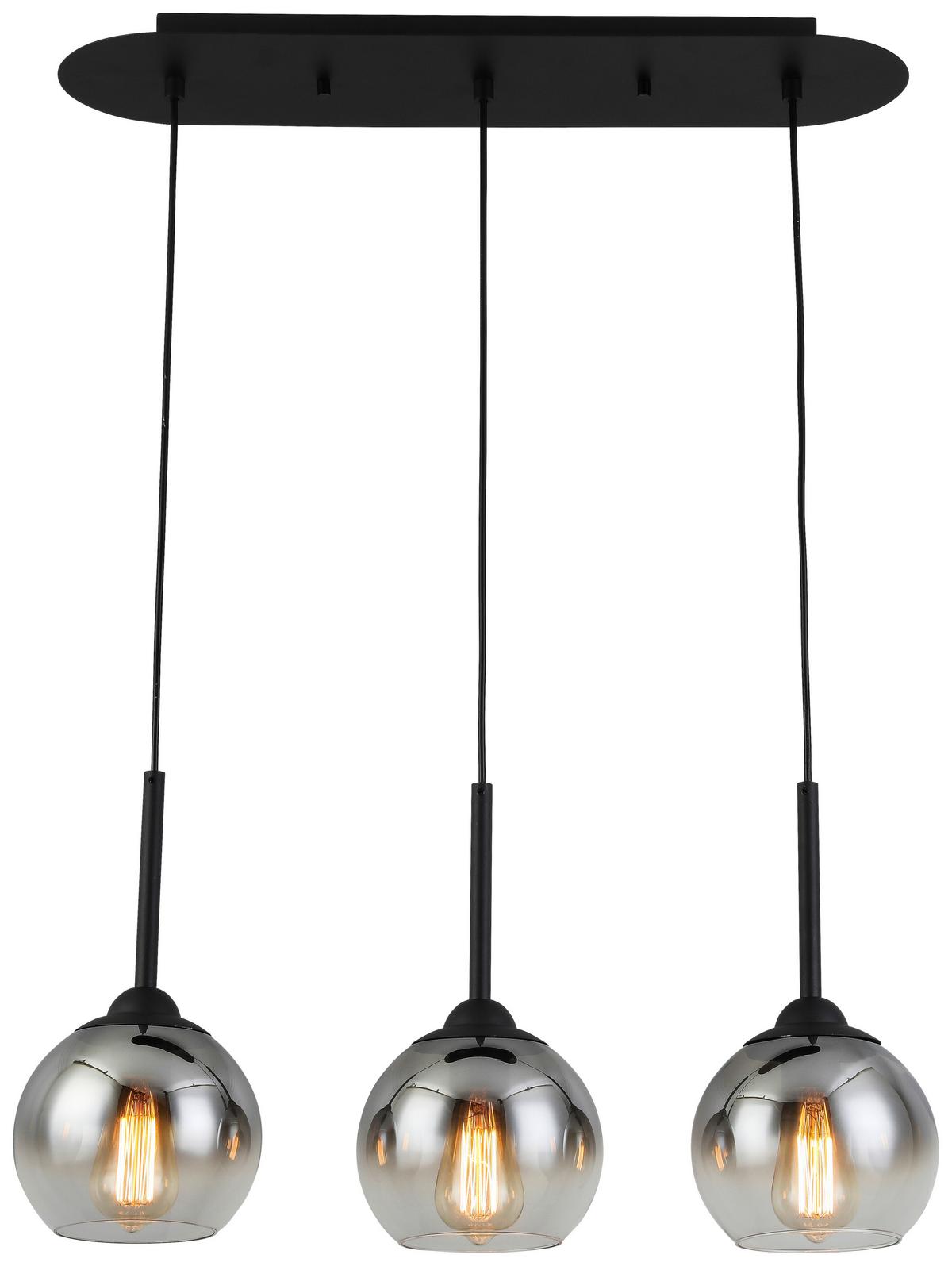 LAMPA WISZĄCA KIAN  -VISIONA- - czarny, Modern, tworzywo sztuczne/metal (66/18/120cm) - Visiona