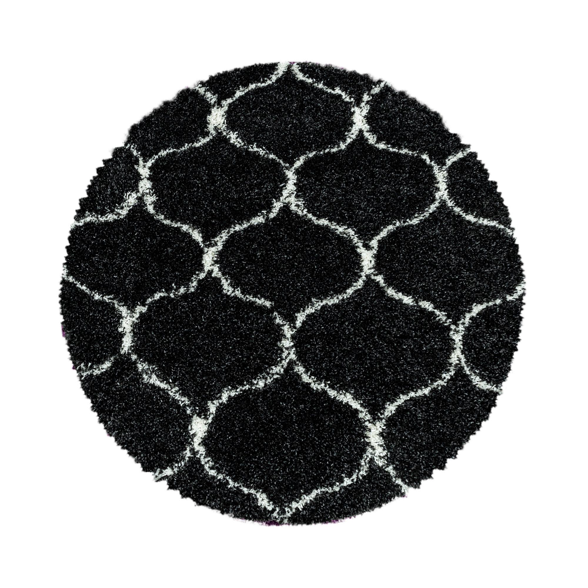 Hochflorteppich Salsa Anthrazit Ø ca. 200cm - Anthrazit, Design, Textil (200cm)