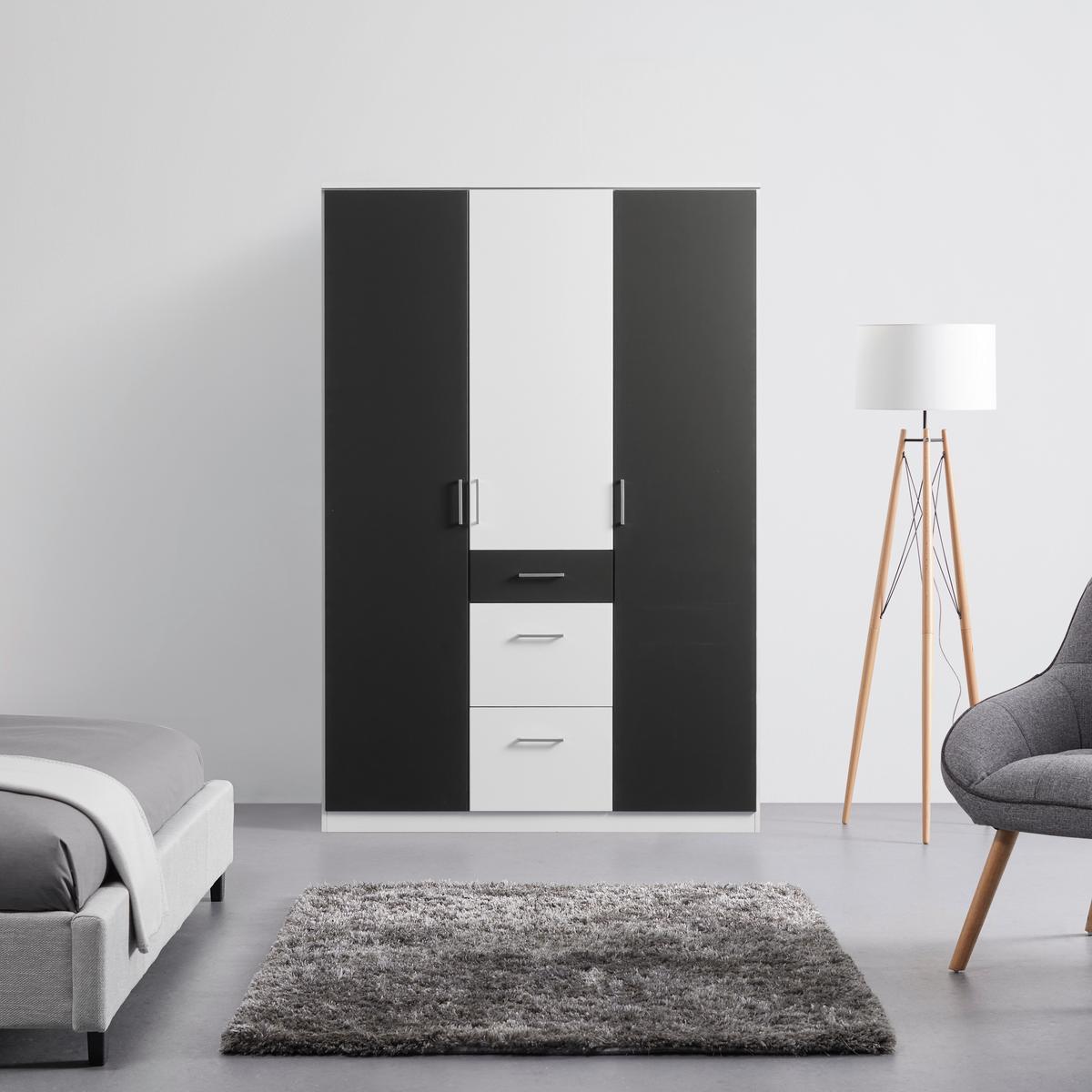 Ormar S Klasičnim Vratima Click - bijela/boje grafita, Konvencionalno, drvni materijal/plastika (135/199/58cm) - Modern Living