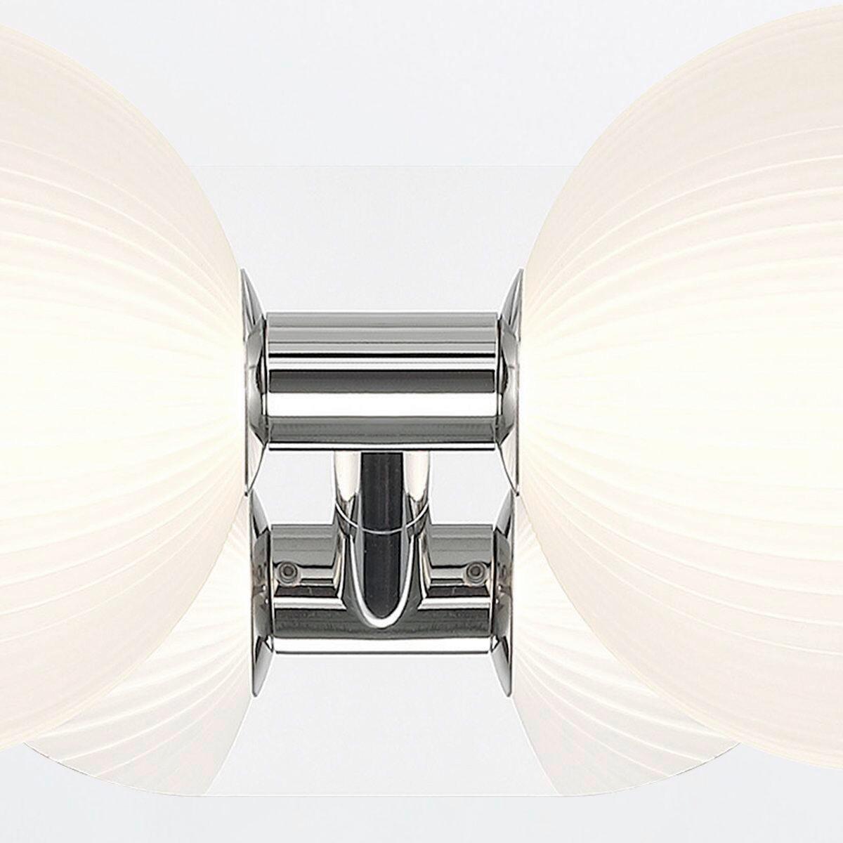 LED Falilámpa Qn-Palmas-2w-Pn - krómszínű, Konventionell, üveg/fém (15,1/39/20,3cm) - Elstead Lighting