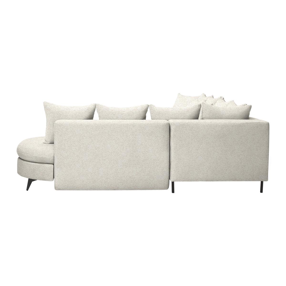 Ecksofa Axel Beige - Beige/Schwarz, MODERN, Textil/Metall (291/87/250cm) - Mömax