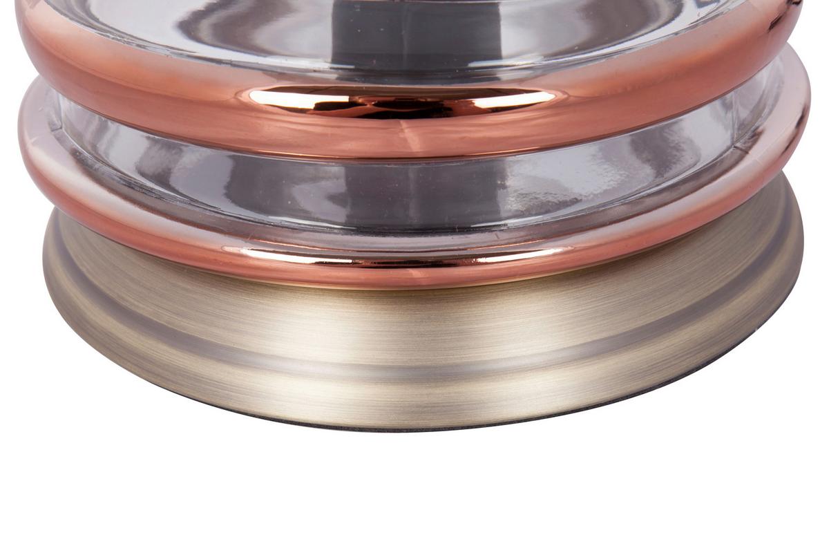 Tischleuchte Aladin 700 Champagner / Kupfer - Champagner/Kupferfarben, Basics, Glas/Metall (20/20/21cm) - Kayoom