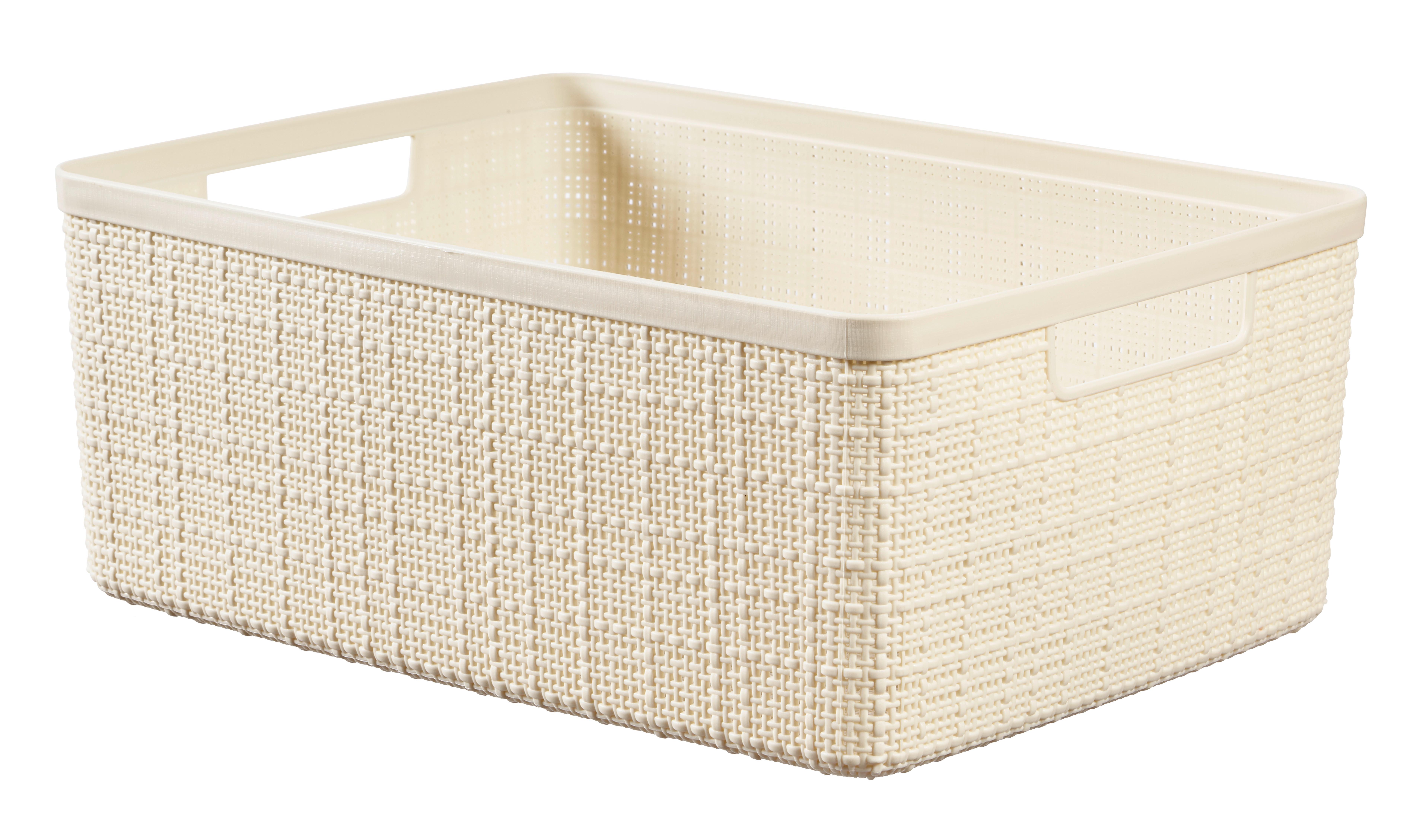 Tárolódoboz Jute - M - krém, Basics, műanyag (36,2/28,2/14.5cm) - Curver
