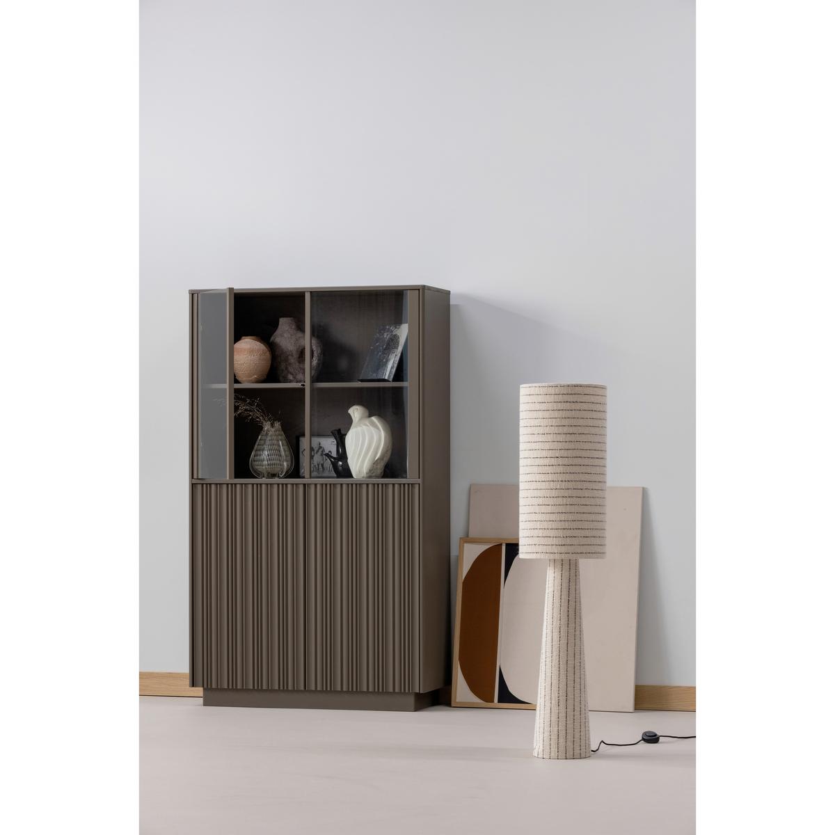 Vitrine Nova Braun b: 67 cm - Braun, Design, Glas/Holz (67/215/40cm) - Livetastic