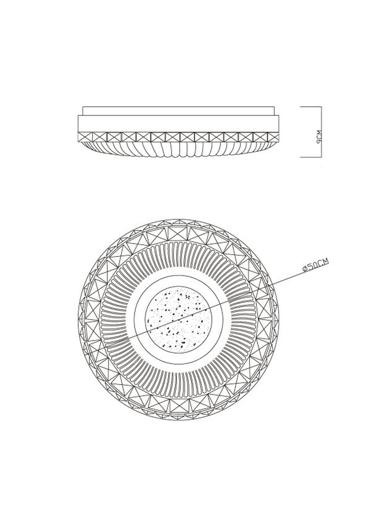 LED-DECKENLEUCHTE 48411-40RGB KLEMENS - Chromfarben/Weiss, Konventionell, Kunststoff/Metall (50/9cm) - Globo