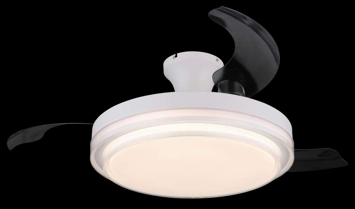 Stropni Ventilator Bijela Boja - bijela/prozirno, Konvencionalno, metal/plastika (106,6/27,5cm) - Globo