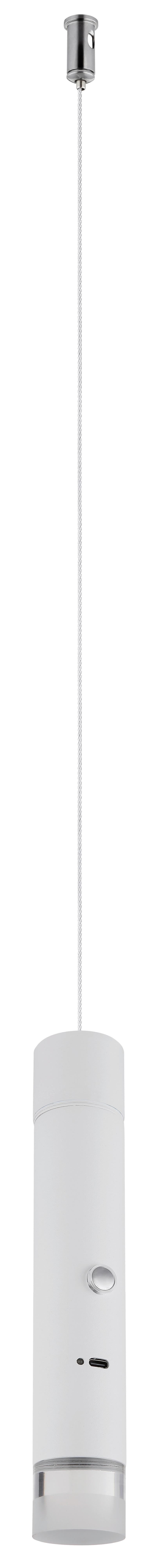 LAMPA WISZĄCA LED 16060W PELO - przejrzysty/biały, Design, tworzywo sztuczne/metal (38/120cm) - Globo