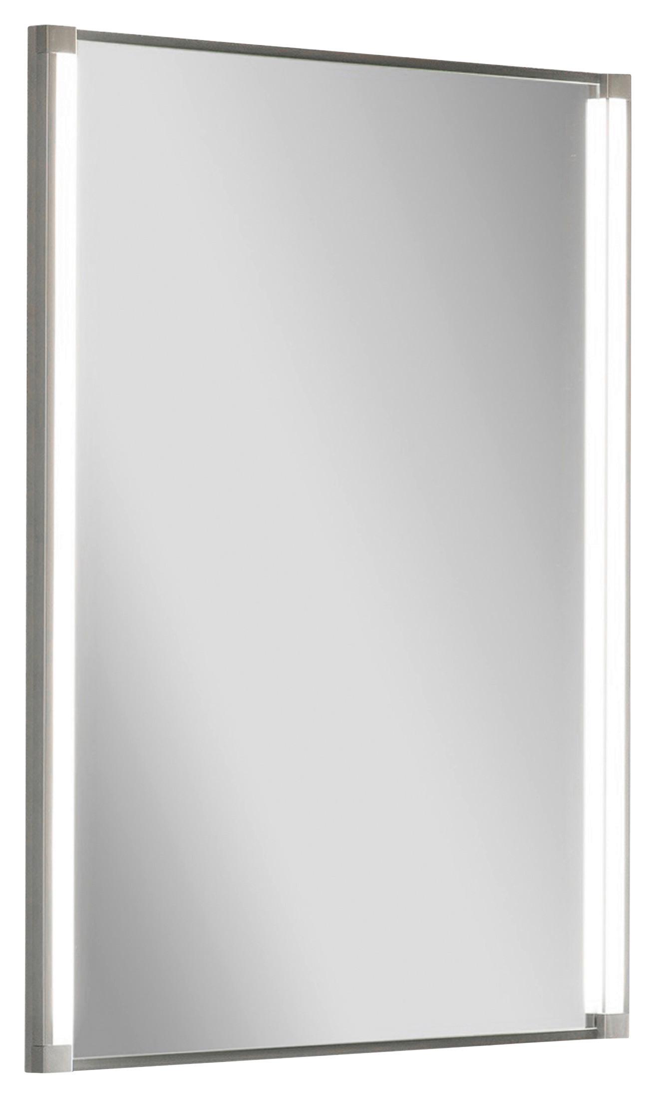 Spiegel "LED-Line" , silber - Alufarben, MODERN, Glas/Holzwerkstoff (42/67/4cm) - MID.YOU
